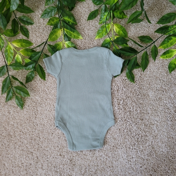 Baby Boy Ribbed Sage Onesie (3-6 Months) - Picture 2 of 3